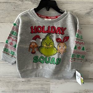 Toddler The Grinch Holiday Squad Sweatshirt Size 18 Months NEW